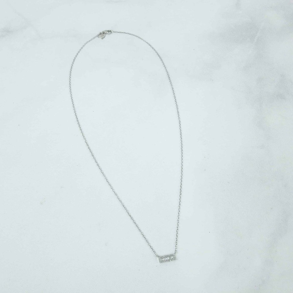 La Soula Jewelry Lux Baguette Diamond Necklace